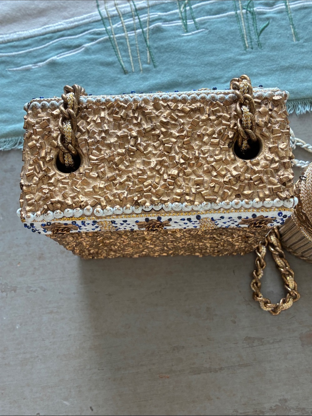 Mary Frances Gold and Navy Embellished Mini Crossbody Set - Picture 14 of 16